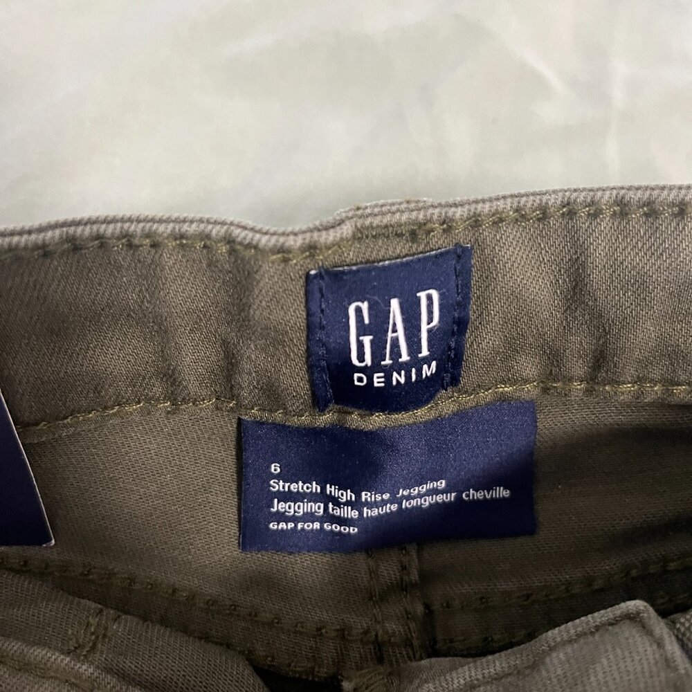 Brand New With Tags Gap Kids High Rise Jegging Jeans Girl's Size 6 Green - Picture 2 of 4